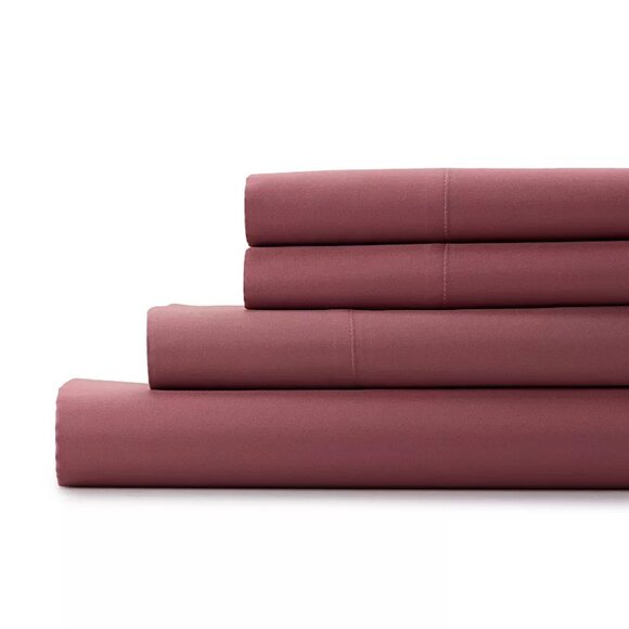 Sonoma Goods For Life The Easy Care 525 Thread Count Sheet Set Pillowcases Mauve